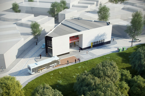 Vista Aérea Centro Comercial Rua Santa Rita de Cássia